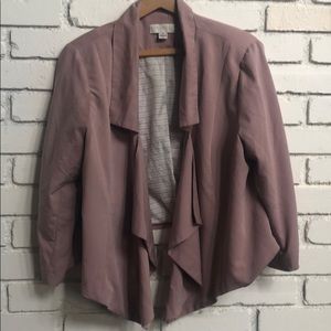 Pink Forever 21 Blazer with Front Ruffle